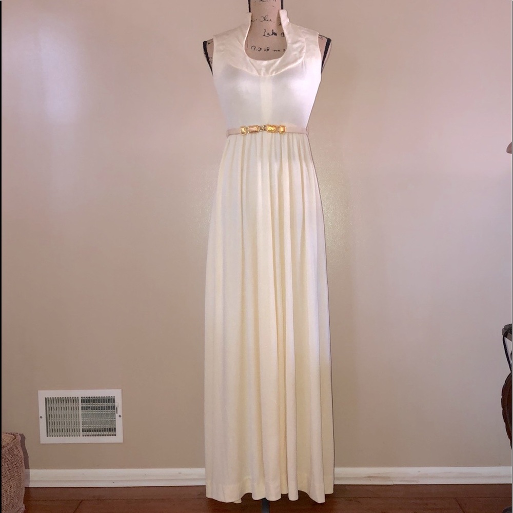 Vintage Long Grecian Goddess Dress Gown